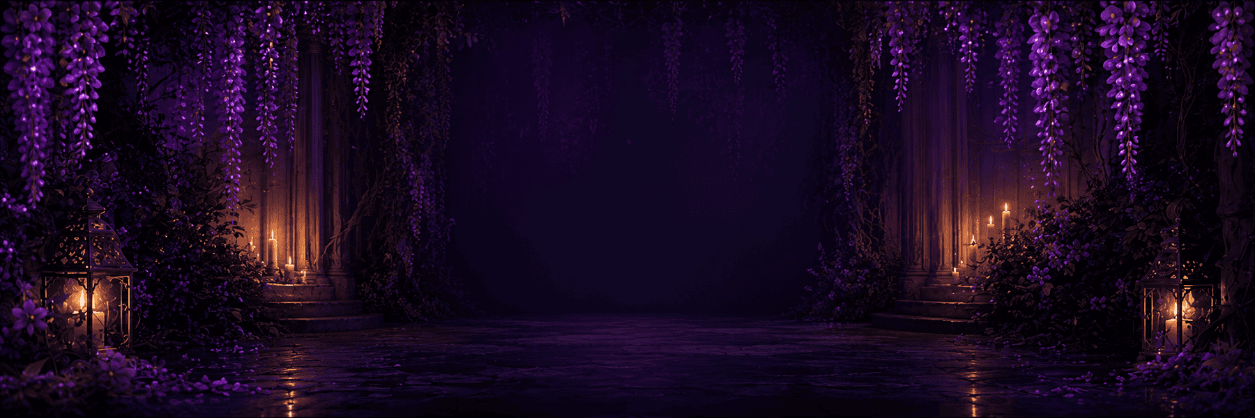 Purple Violette final invitation background