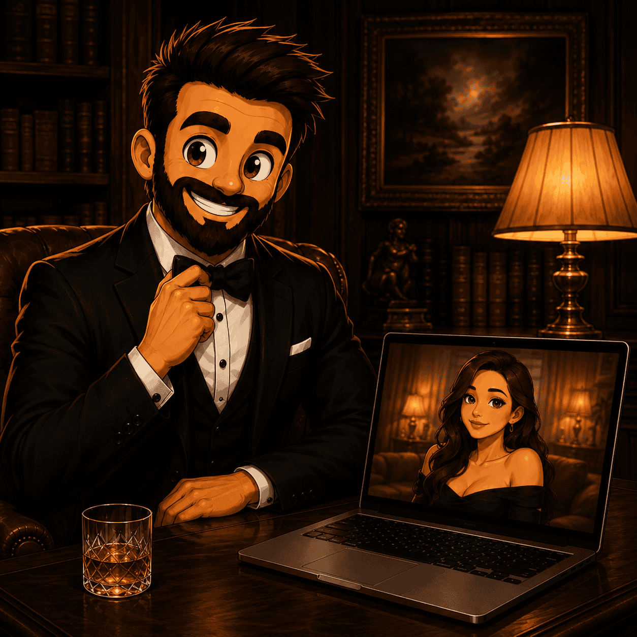 Cam-to-cam guide with elegant Daddy preparing for his first cam show