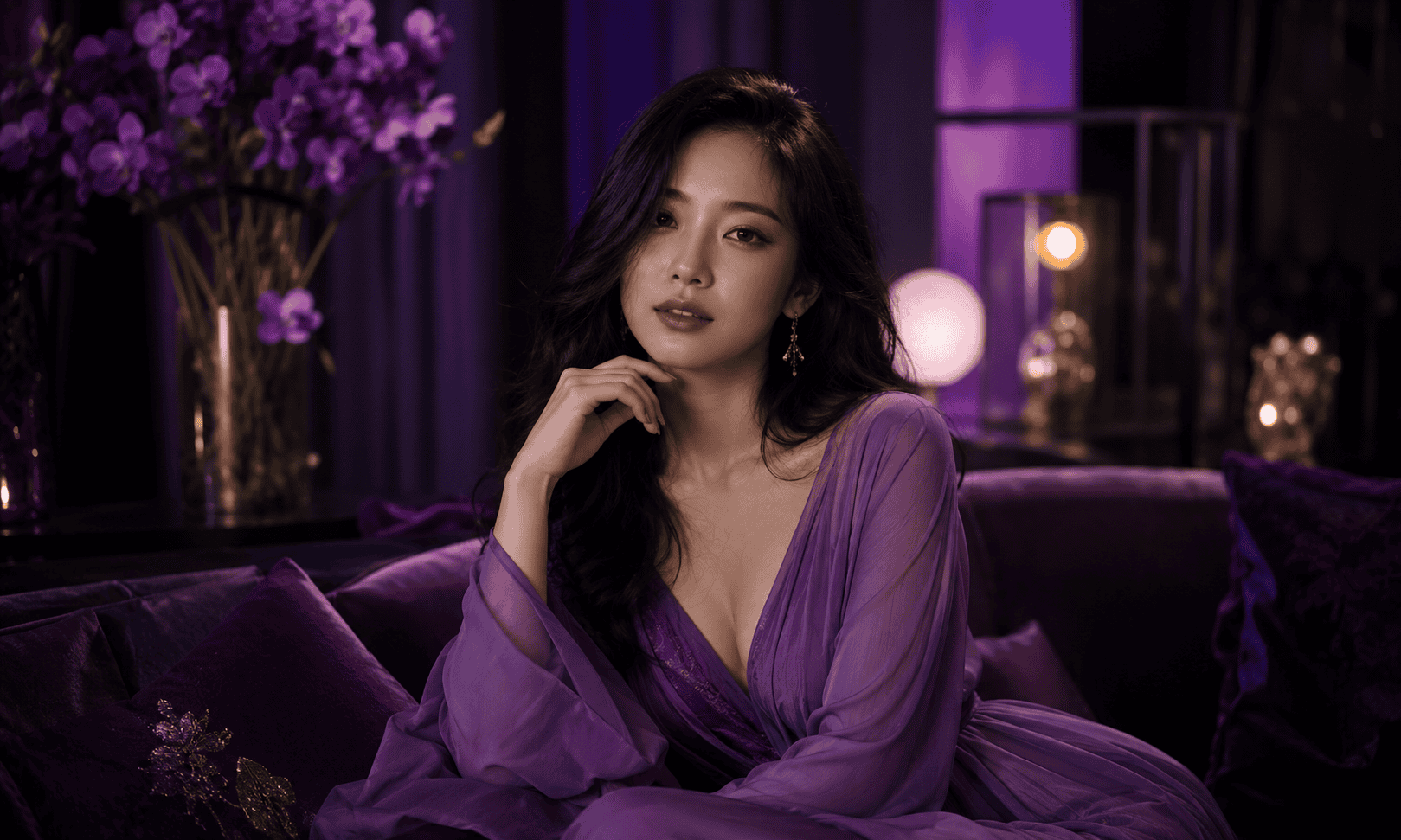 asian cam girls on Purple Violet