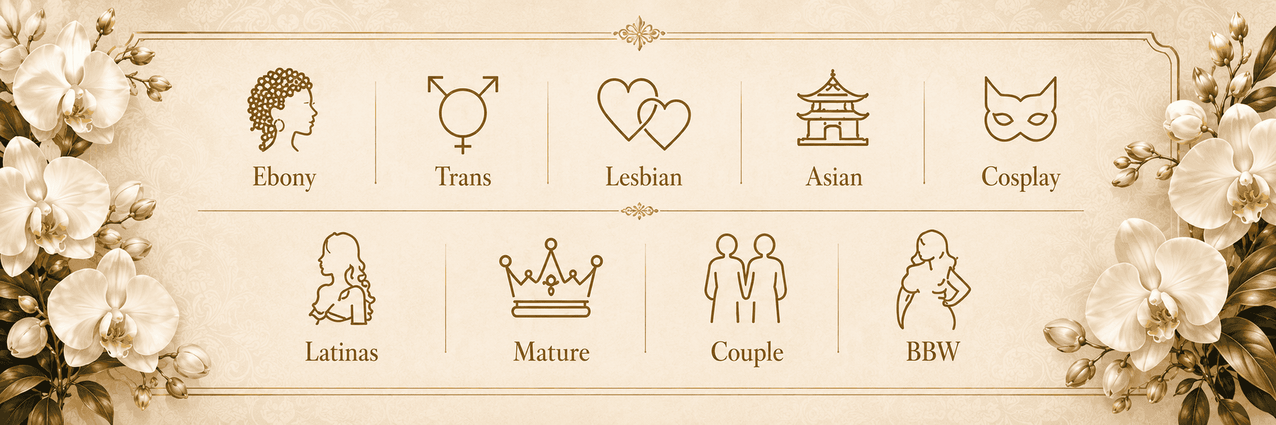 White Orchid live videochat room categories